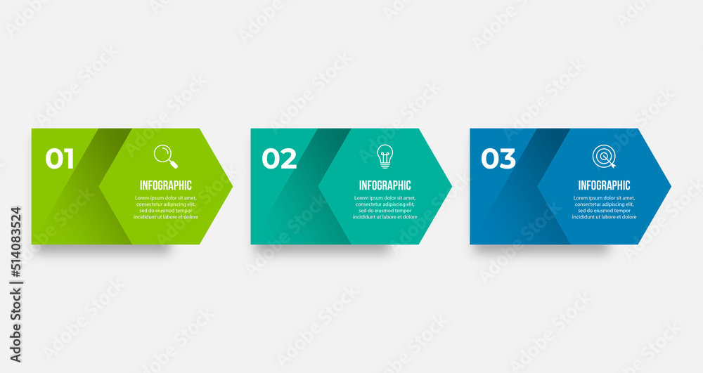 Vector infographic design template with 3 options or steps Vector infographic design template with 3 options or steps