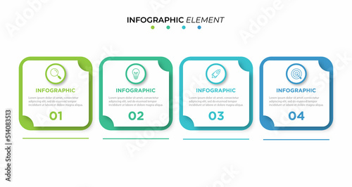 Presentation business infographic template with 4 options