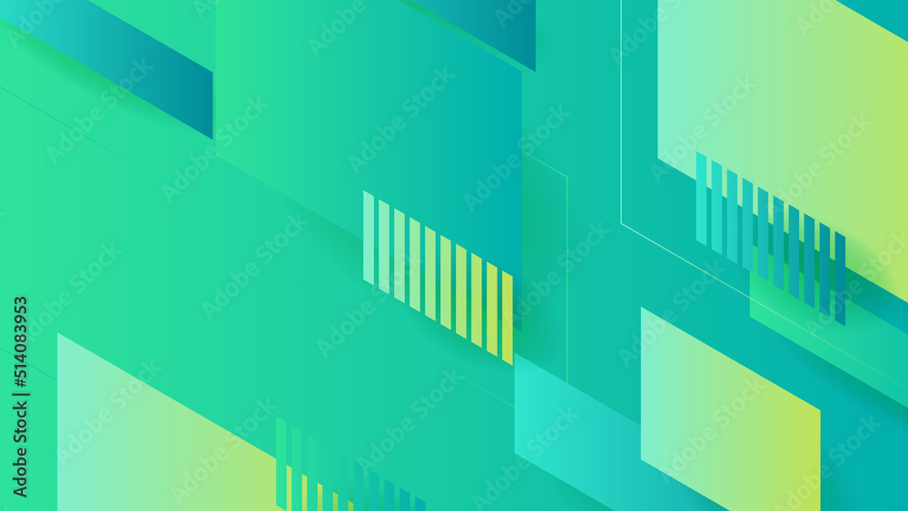 Obraz premium Abstract green technology background. Vector abstract graphic design banner pattern presentation background web template.