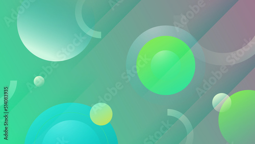 Abstract green technology background. Vector abstract graphic design banner pattern presentation background web template.