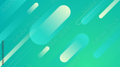 Abstract green technology background. Vector abstract graphic design banner pattern presentation background web template.