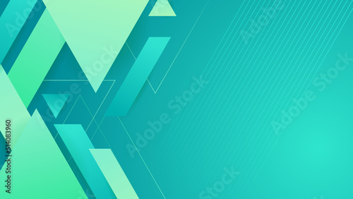 Abstract green technology background. Vector abstract graphic design banner pattern presentation background web template.