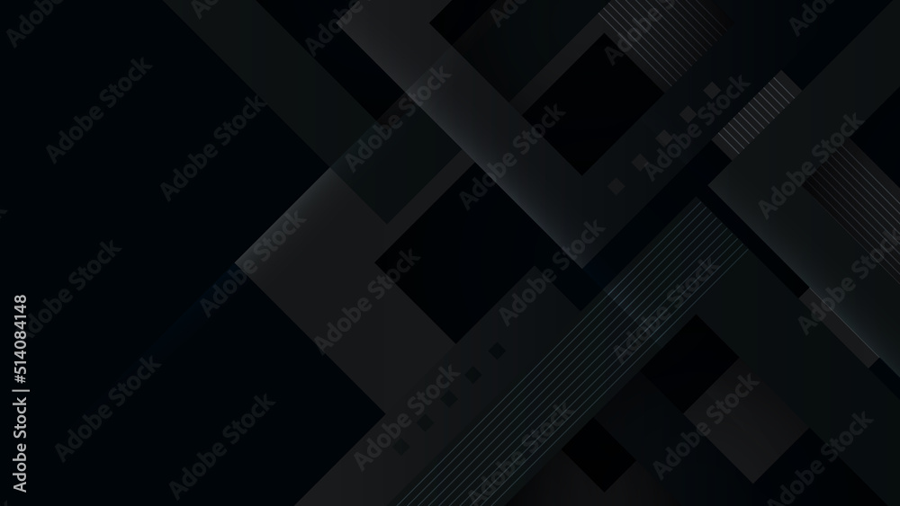 Fototapeta premium Abstract black background. Vector abstract graphic design banner pattern presentation background web template.