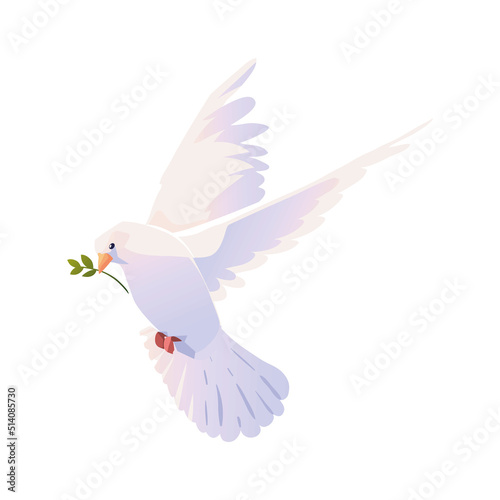 peace pigeon with branch