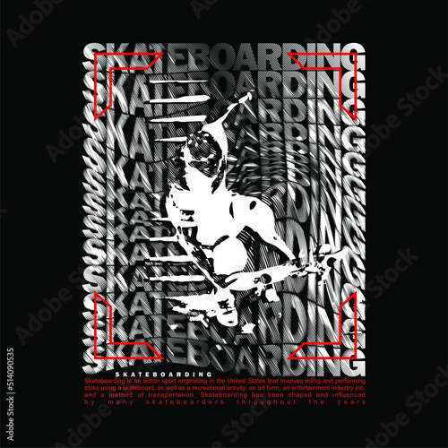 SKATEBOARDING repeat grunge design typography, vector design text illustration, poster, banner, flyer, postcard , sign, t shirt graphics, print etc