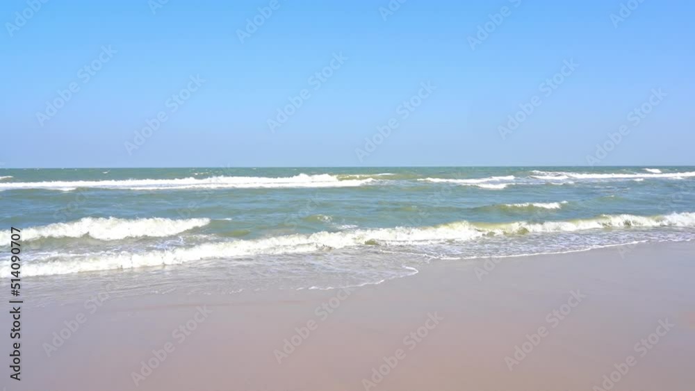 Foamy Little Sea Waves Crashing Over the Sandy Beach in Cancun, Mexico Foamy Little Sea Waves Crashing Over the Sandy Beach in Cancun, Mexico