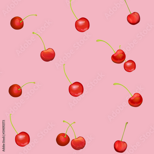 seamless pattern with cherry