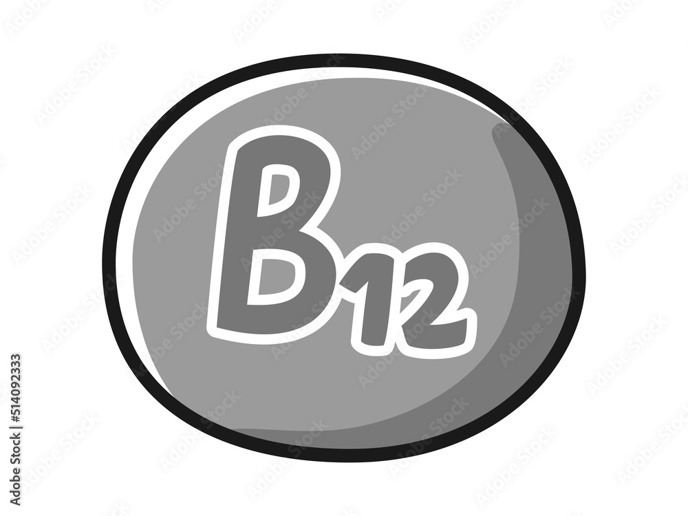 ビタミンB12のキャラクターのイラスト