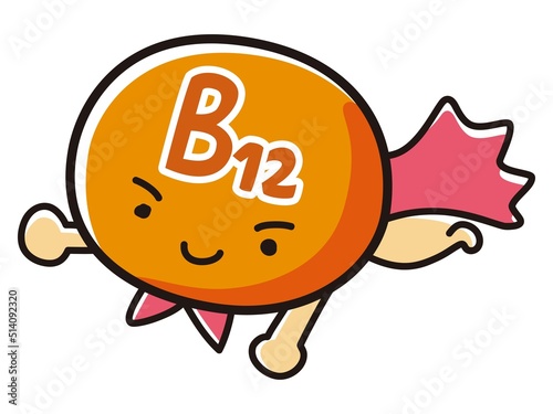 ビタミンB12のキャラクターのイラスト