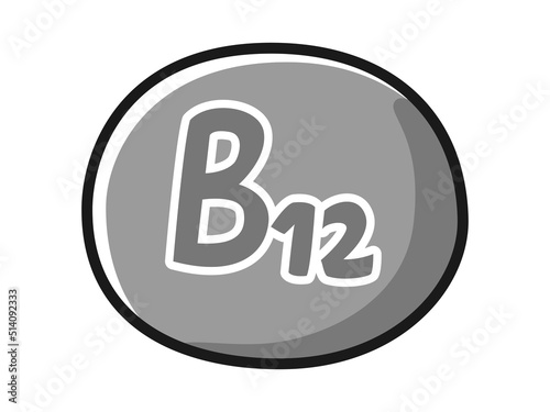 ビタミンB12のキャラクターのイラスト