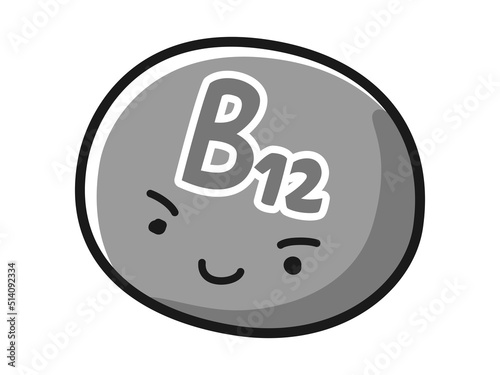 ビタミンB12のキャラクターのイラスト
