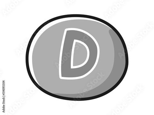 ビタミンDのキャラクターのイラスト