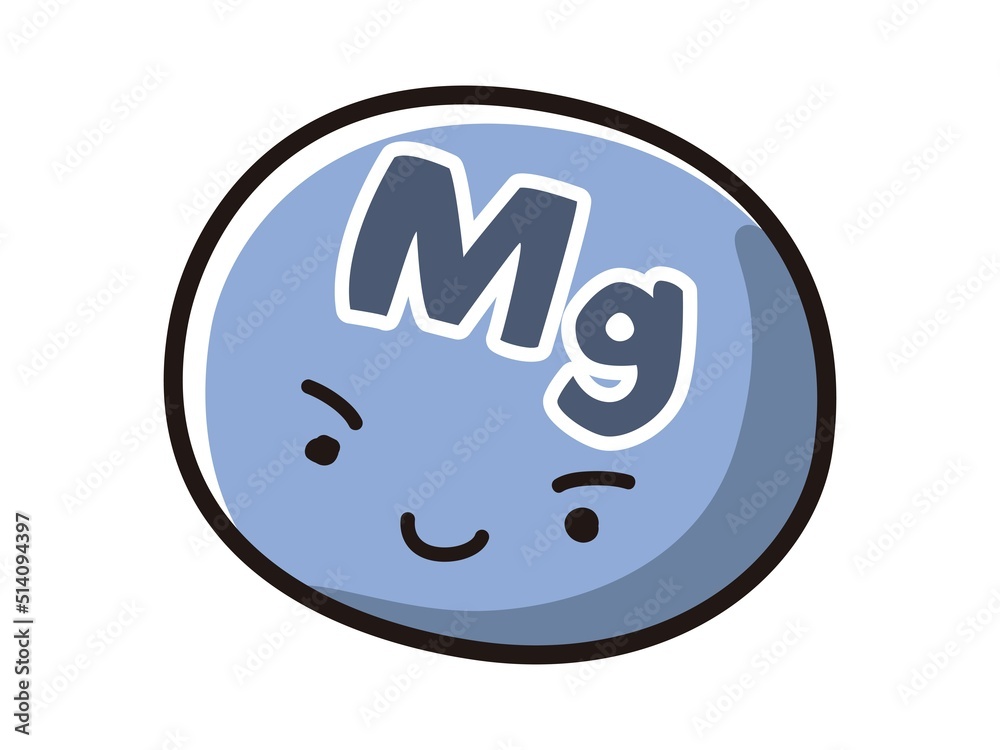 Mg(マグネシウム)のキャラクターのイラスト