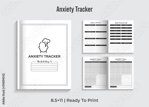 Anxiety Tracker Log Book. Anxiety Tracker NoteBook (ID: 514094542)