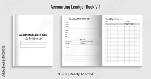 Accounting Ledger Logbook, Accounting Record Book