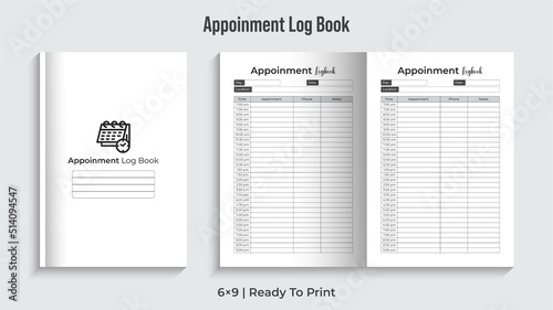 Appointment Log Book. Appointment Note Book. Log Book Planner (ID: 514094547)