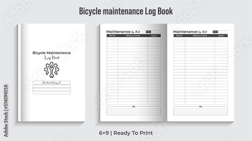 Bicycle Maintenance logbook. Bicycle Notebook (ID: 514094558)