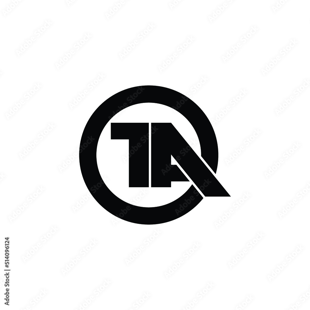Letter TA circle logo design vector Letter TA circle logo design vector