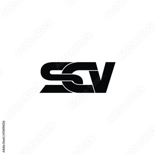 SCV letter monogram logo design vector