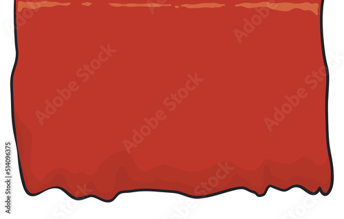 Template design with red bloody liquid in cartoon style, Vector illustration