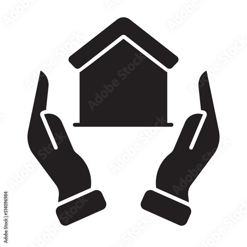 home insurance glyph icon