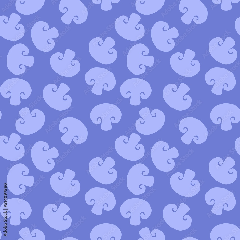 Mushrooms seamless champignons pattern for fabrics and wrapping paper and kids and kitchen Mushrooms seamless champignons pattern for fabrics and wrapping paper and kids and kitchen