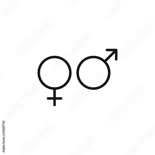 Gender icon in trendy flat style isolated on gray background. Gender symbol for your website design, logo, app, UI. Vector illustration, EPS10