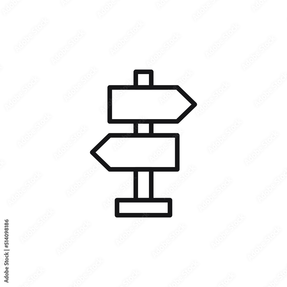Sign icon, isolated direction icon vector. directions icon Sign icon, isolated direction icon vector. directions icon