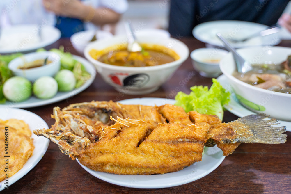 deep fried fish serve with fish sauce deep fried fish serve with fish sauce