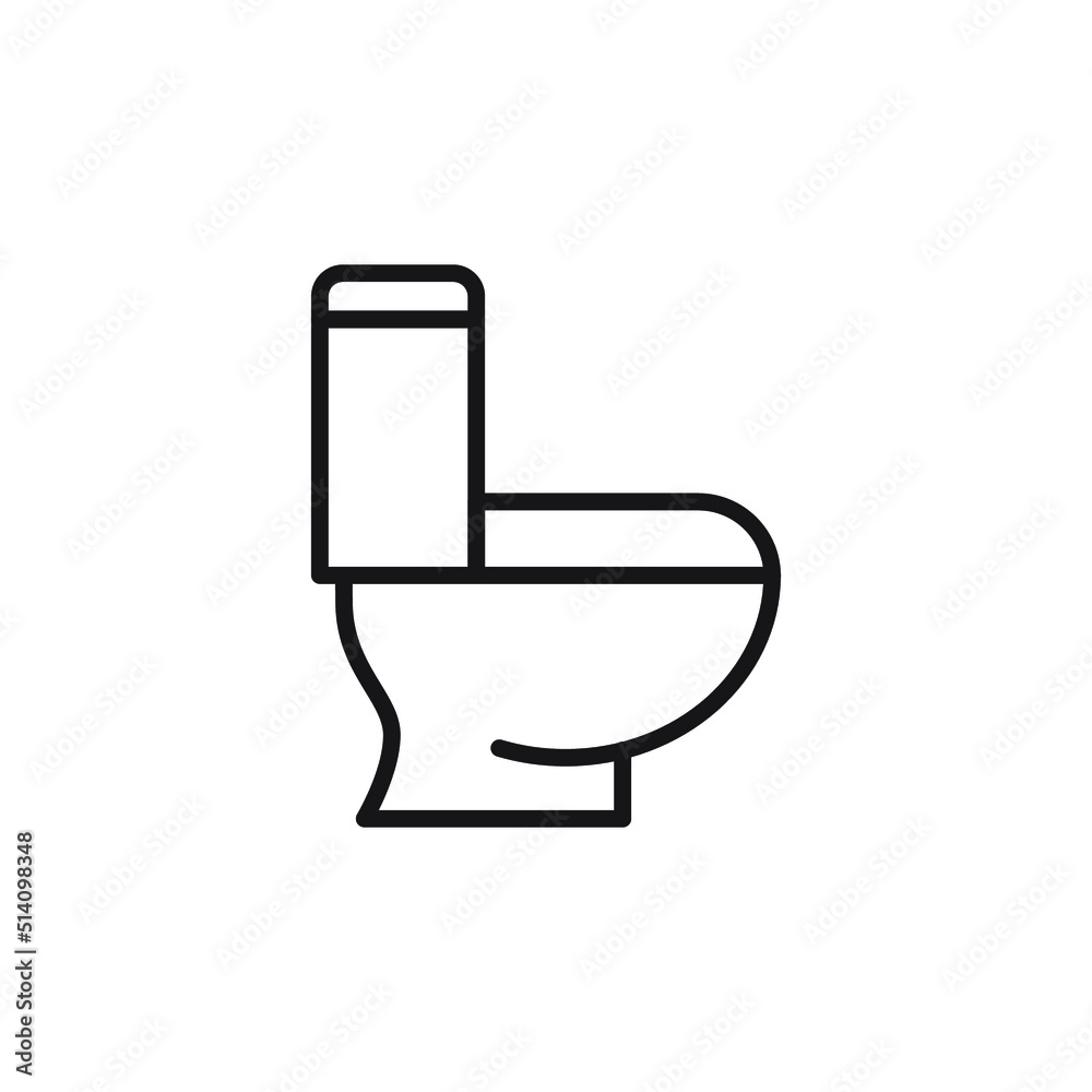 Toilet cleaning linear icon. Thin line illustration. Bathroom cleaning