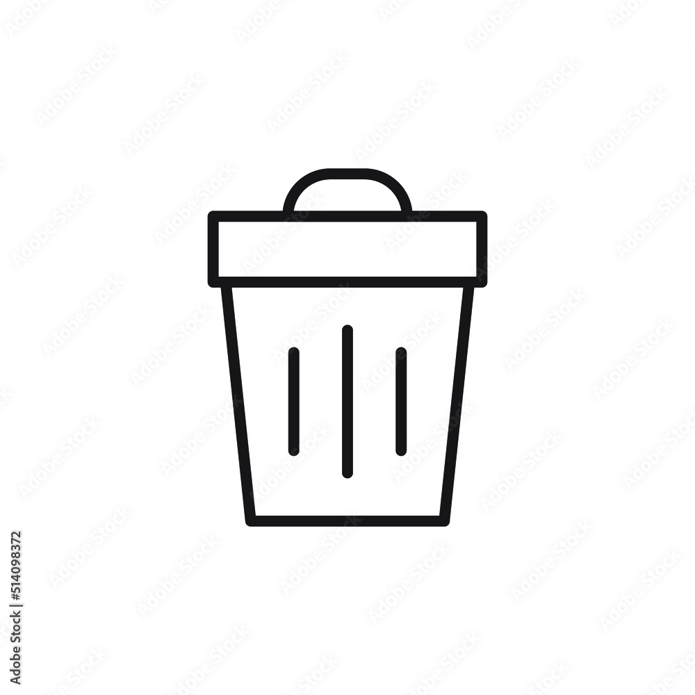 Trash bin icon vector. Recycle bin icon symbol. Dustbin icon in trendy flat design Trash bin icon vector. Recycle bin icon symbol. Dustbin icon in trendy flat design