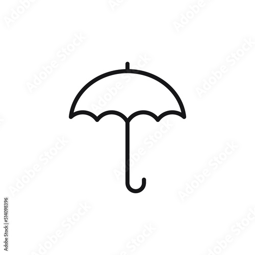 Umbrella isolated on a white background. Vector illustration.