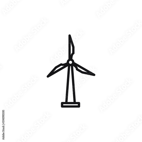 Wind power generation tower isolated vector