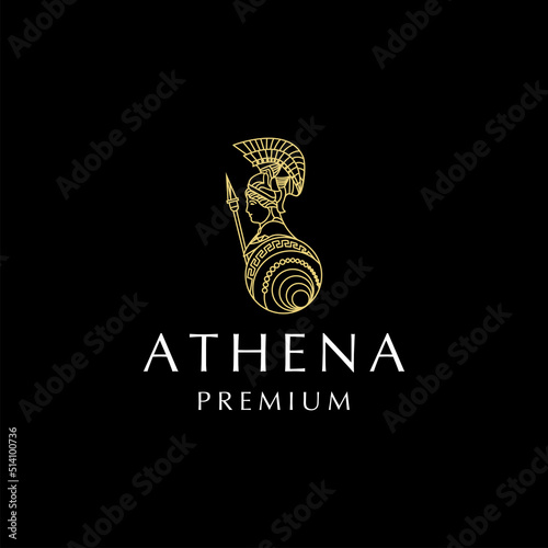 Obraz na plátně Goddess athena logo design icon template