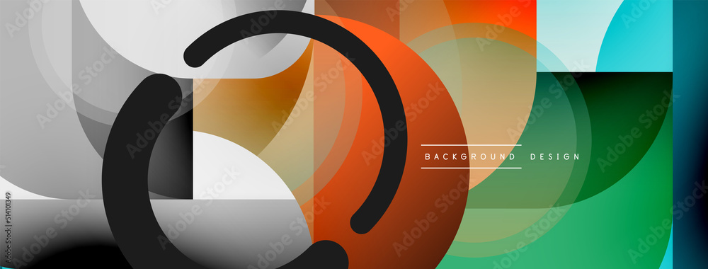 Geometrical minimal wallpaper. Geometric shapes. Vector illustration for wallpaper banner background or landing page