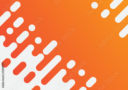 abstract pattern orange gradient. light orange to dark orange gradient background. white rounded line halftone transition. vector Background Illustration.