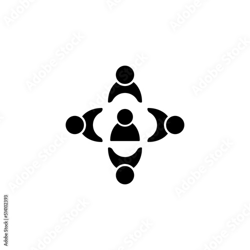 Group of people protected icon logo, vector design