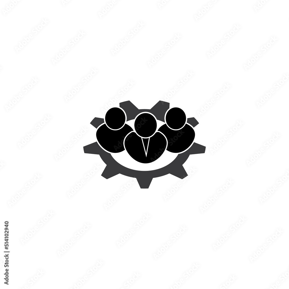 Set of teamwork and leadership business man logo Set of teamwork and leadership business man logo