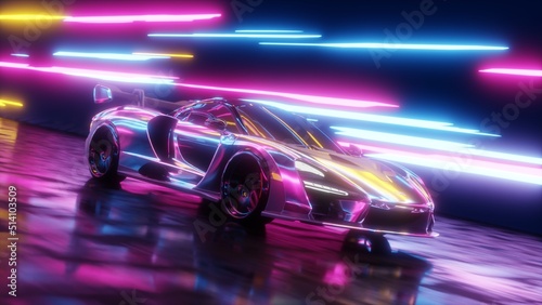 Drive in Tunnel, Retrowave Outrun