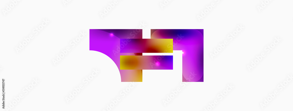 Dynamic composition, shiny geometric shapes abstract background. Trendy techno business template for wallpaper, banner, background or landing Dynamic composition, shiny geometric shapes abstract background. Trendy techno business template for wallpaper, banner, background or landing