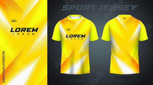 yellow t-shirt sport jersey design