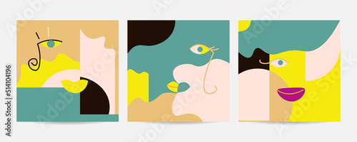 Actors And Puppets vector illustration. Scene with actors in the theater with their hand puppets. People and puppets modern art vector illustration.