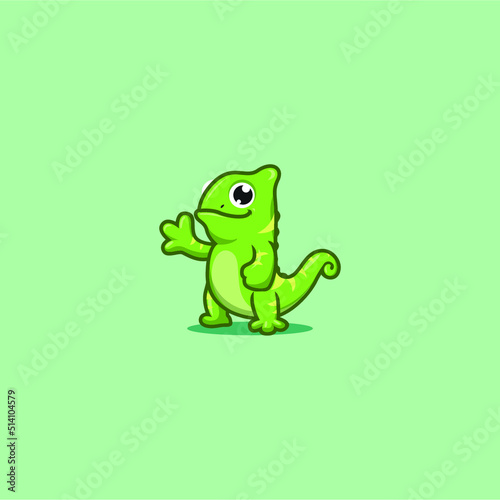 chameleon simple character design vector © SYKB Artwork
