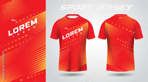 red t-shirt sport jersey design