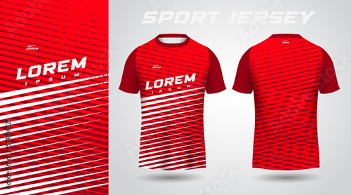 red t-shirt sport jersey design