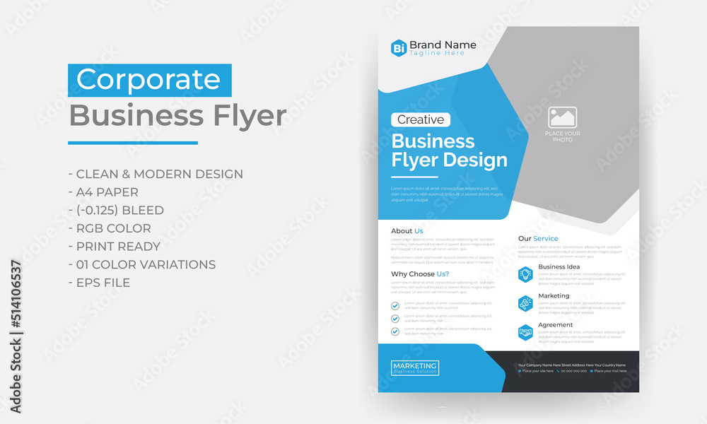 Corporate business flyer template design set, vector template design, creative magazine, poster or business brochure template design	
