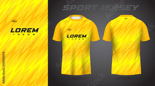 yellow t-shirt sport jersey design