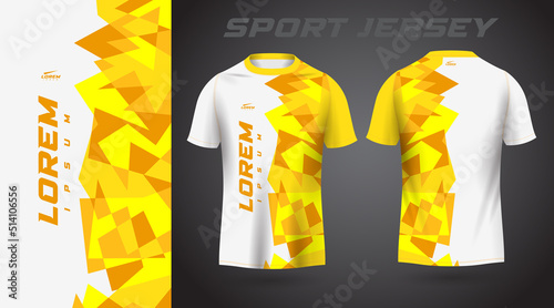 yellow t-shirt sport jersey design
