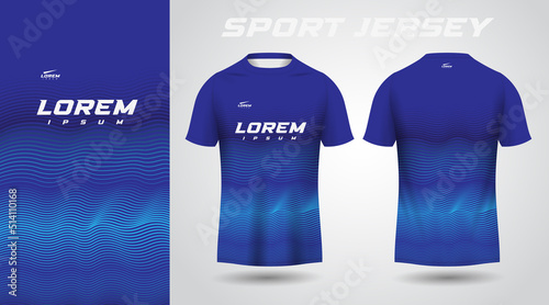 blue t-shirt sport jersey design
