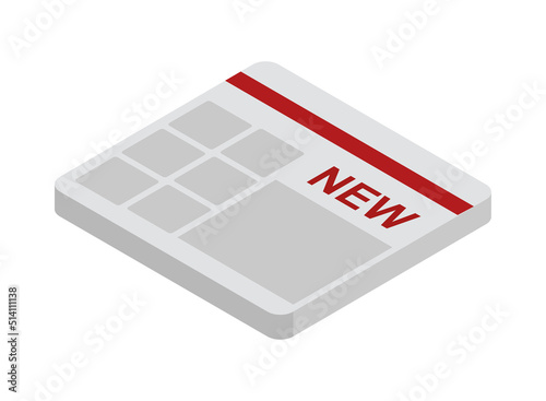 newspaper icon isolated